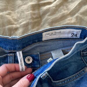 Rag and Bone High rise ankle skinny jeans